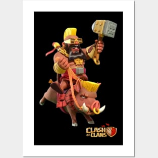 Super Hog Rider Riding - Clash of Clans Posters and Art